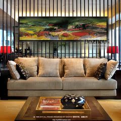 中式风格别墅配画酒店走廊装饰画手绘朱德群抽象油画