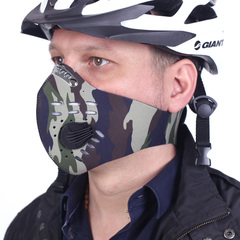 包邮运动口罩过滤片活性碳防尾气雾霾 自行车面罩防风防尘装备