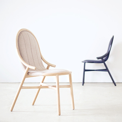 吱音原创 起点椅 实木榉木软包餐椅咖啡厅工作椅原创设计家具家具