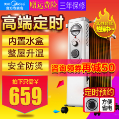美的油汀式电暖器定时NY2513-16FW家用高端暖气片电热油汀取暖器