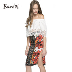 Bardot2016夏季新款波西米亚风情雪纺印花半身裙中长款34987SB