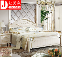 公主床 田园床 韩式床 实木床 欧式床 1.5米1.8米双人床婚床白色