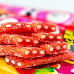 韩国进口零食品 海太草莓软糖长舌头软糖 长条果汁橡皮糖27g