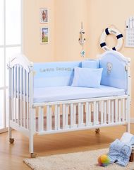 婴儿床上用品套件婴儿床品床围床单新生儿床品秋冬宝宝床围套装