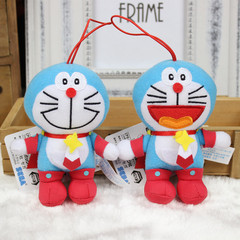 日本正版哆啦A梦机器猫叮当猫毛绒玩具公仔布娃娃可爱书包包挂件