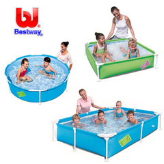 Bestway儿童方形夹网支架水池 婴儿浴盆游泳池 戏水池海洋球池