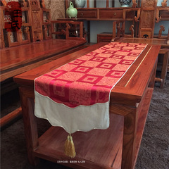 包邮定做高端大气中式仿古古典仿古红木沙发桌旗 装饰布 桌布