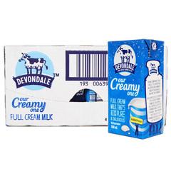 澳洲Devondale原装进口 德运全脂高钙成长营养纯牛奶200ML*24