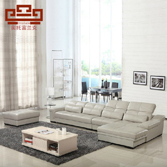 沙发 进口真皮沙发皮艺沙发 头层牛皮简约现代客厅组合转角沙发