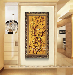 现代中欧式客厅装饰画沙发背景墙挂画走廊玄关抽象有框壁画吉祥树