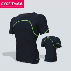 CYCFIT短袖运动紧身衣速干足球篮球骑行健身服跑步训练健身上衣1