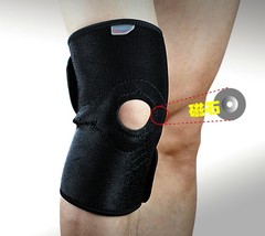 正品凯威0627高档磁石开式搭扣带孔护膝专业护具器械健身用1只装