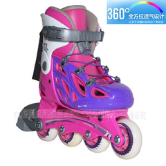 新款专柜正品米高AIR儿童可调轮滑鞋air溜冰鞋 夏款紫粉色