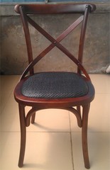 外贸于单实木法式乡村餐椅 做旧椅背叉椅 交叉背椅 叉骨椅 书房椅