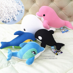 海豚鲸鱼鲨鱼公仔泡沫纳米粒子抱枕毛绒玩具布娃娃玩偶软体靠枕头