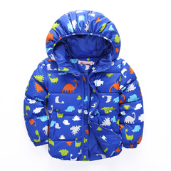 1童装儿童外套冬2-3-4-5周岁男宝宝加厚保暖羽绒棉服恐龙印花棉衣