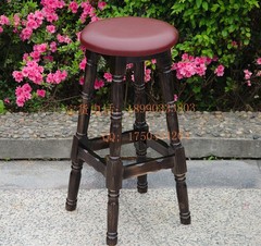 高脚凳高脚椅实木吧椅吧凳酒吧凳吧台凳吧台椅碳化软包现货酒吧椅