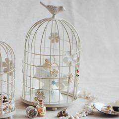 花鸟笼 铁艺蜡烛台 橱窗摆件 创意家居装饰 婚庆道具 拍照背景