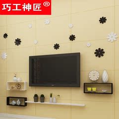 特价可移除木质3D立体墙贴客厅卧室墙壁格桑花电视背景墙贴装饰贴