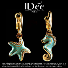 法国IDee星星不对称耳环女时尚耳坠百搭个性  创意新年礼物