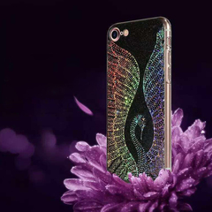 新款iphone7plus手机壳苹果7闪亮炫彩天鹅保护套6s软胶全包防摔壳