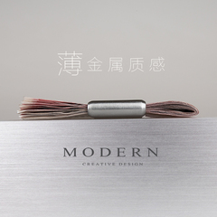 Modern金属钱夹男简约潮流 时尚钞票夹子不锈钢贴皮钱夹 创意礼物