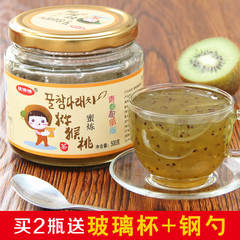 [买2瓶送杯勺]骏晴晴蜂蜜猕猴桃茶500g韩国风味蜜炼酱水果茶冲饮