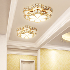金色明暗装水晶过道走廊灯玄关灯现代简约LED创意卧室阳台灯