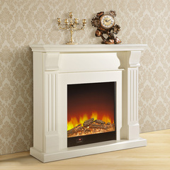 1.2米简约象牙白色壁炉 欧式壁炉柜 实木美式壁炉架 装饰摆设壁炉