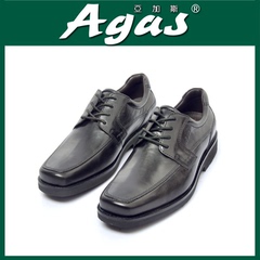 新款Agas亚加斯正品韩版系带商务正装皮鞋真皮043DM11