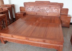非洲花梨木双人床 1.8米红木实木大床 中式仿古明清家具 东阳货