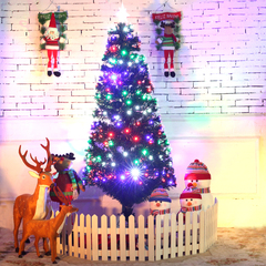 圣诞树2.4米发光树豪华加密光纤圣诞树酒店布景彩灯树圣诞装饰品