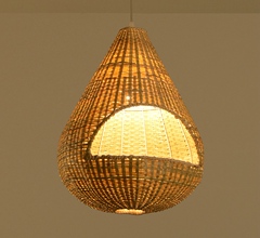 中式创意手工竹编吊灯东南亚餐厅客厅灯具简约田园卧室书房灯