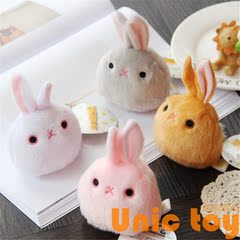 日本新款垂耳朵兔子手掌沙包豆沙兔团子兔毛绒公仔玩偶摆件