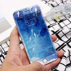 iPhone 6s碳纤维软边苹果6plus全屏钢化膜抗紫蓝光曲面3D全包防爆