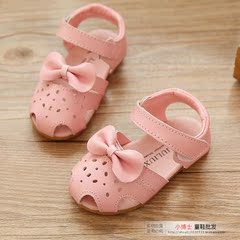夏季婴儿凉鞋小童鞋真皮女宝宝凉鞋0-1-2岁小女孩公主软底学步鞋