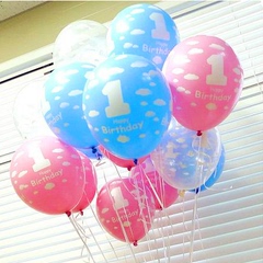 1周岁宝宝装饰100天儿童生日宴派对装扮乳胶气球生日布置用品