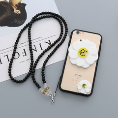 日韩奢华iphone7手机壳镜子女款挂绳 苹果6splus硅胶套个性创意潮
