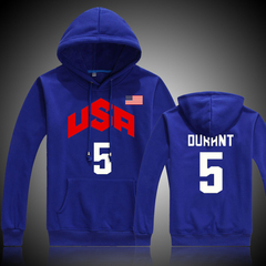 杜兰特卫衣 男女秋冬款长袖外套 美国男篮梦之队USA杜兰特5号卫衣