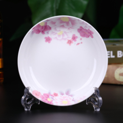 滨海盘子陶瓷菜盘圆形菜碟子家用微波创意餐具套装圆形盘水果碟