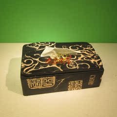 中式古典工艺品 家居装饰品摆件 树脂功能性摆设 追忆纸巾盒