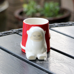 韩国星巴克限量正品代购2016新年猴年超萌猴子马克杯陶瓷喝水杯子
