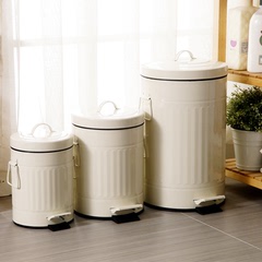 欧润哲 罗马纹脚踏垃圾桶 厨房/卫生间/客厅 家用卫生桶