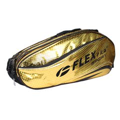 正品 FLEX佛雷斯羽毛球包FB175 双肩运动背包/6支装拍包 金黄色