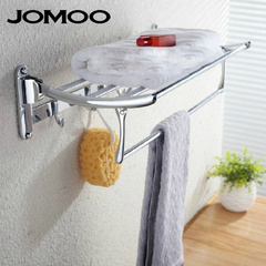 JOMOO九牧卫浴卫生间不锈钢折叠活动浴巾架毛巾架置物架934612