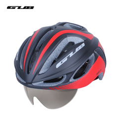 GUB F18山地自行车头盔男女一体式骑行头盔带眼镜风镜公路车配件