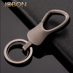 jobon中邦 钥匙扣 男女双环腰挂 金属汽车钥匙扣 创意礼品钥匙链