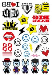 BIGBANG纹身贴演唱会周边 2016新款防水纹身贴纸 脸贴定制批发