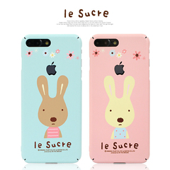 韩国代购LeSucre苹果7手机壳 iPhone7 plus砂糖兔可爱超薄保护壳