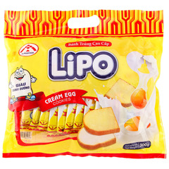 3袋包邮 利葡Lipo高级面包干 牛奶鸡蛋奶油面包干 独立小包 300g